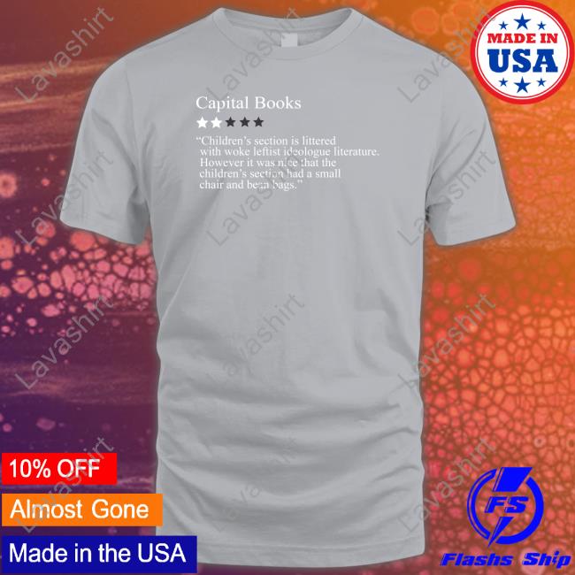 Official 2 Stars For Woke Leftist Literature Capital Books T-Shirt Official 2 Stars For Woke Leftist Literature Capital Books T-Shirt