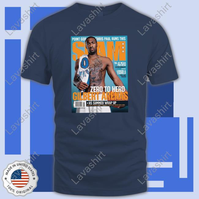 Official Slam Cover Washington Wizards Gilbert Arenas Hoodie Official Slam Cover Washington Wizards Gilbert Arenas Hoodie