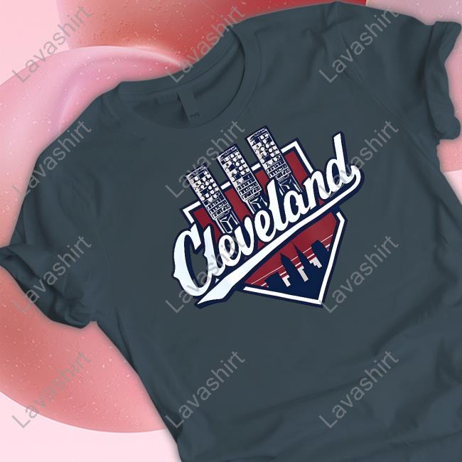 Cleveland Baseball Lights Beige Shirt Cleveland Baseball Lights Beige Shirt