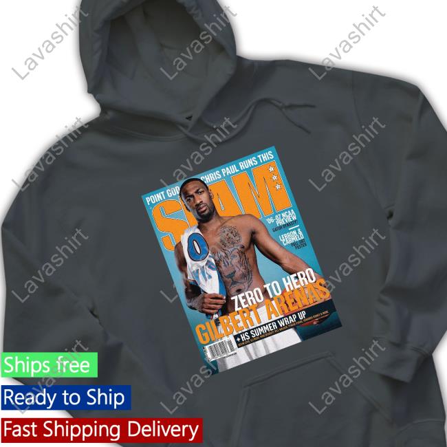 Official Slam Cover Washington Wizards Gilbert Arenas Hoodie Official Slam Cover Washington Wizards Gilbert Arenas Hoodie