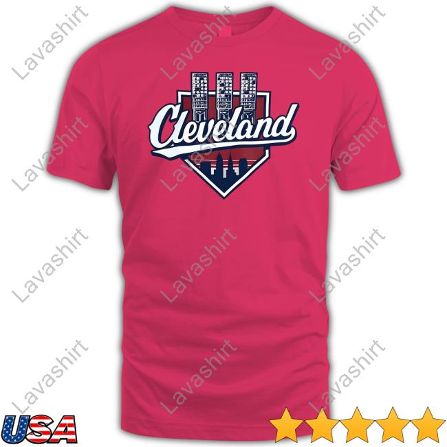 Cleveland Baseball Lights Beige Shirt Cleveland Baseball Lights Beige Shirt