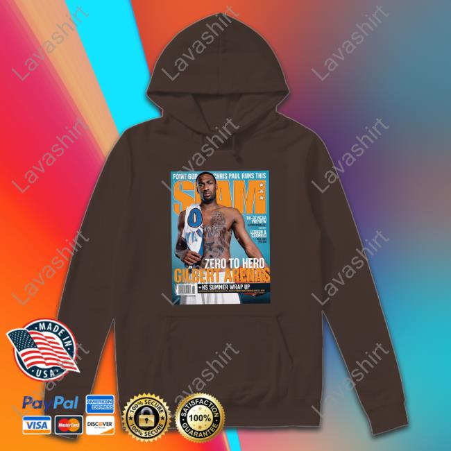 Official Slam Cover Washington Wizards Gilbert Arenas Hoodie Official Slam Cover Washington Wizards Gilbert Arenas Hoodie