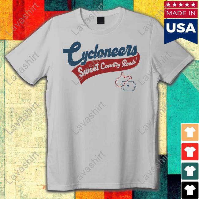Official Cycloneers Sweet Country Roads Tee Shirt Official Cycloneers Sweet Country Roads Tee Shirt