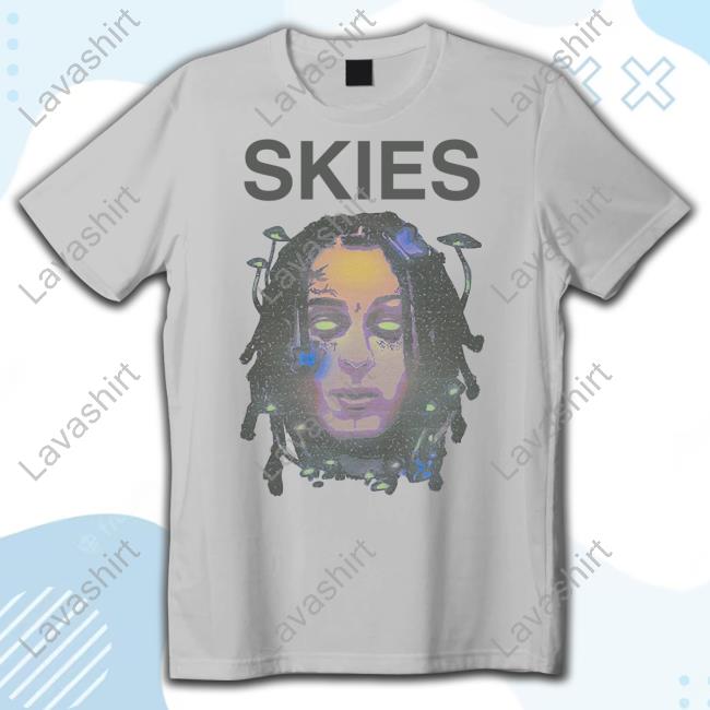 Lil Skies Merch Psychedelic Skies Tee Lil Skies Merch Psychedelic Skies Tee