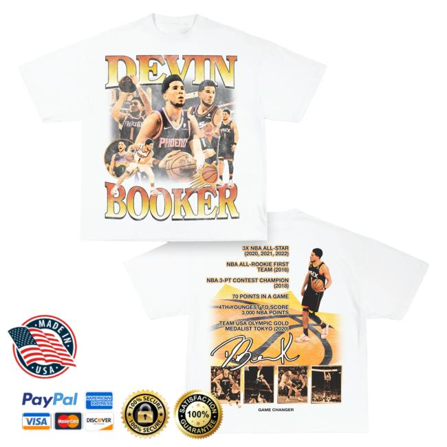 Official Game Changer Devin Booker 2 Tees White GameChanger
