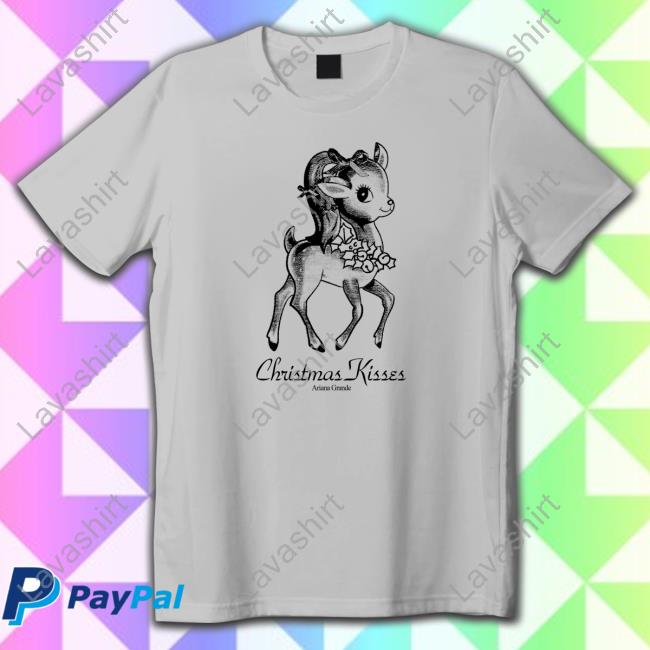 Ariana Grande Merch Christmas Kisses Reindeer Crewneck Ariana Grande Merch Christmas Kisses Reindeer Crewneck