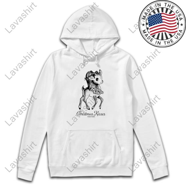 Ariana Grande Merch Christmas Kisses Reindeer Crewneck Ariana Grande Merch Christmas Kisses Reindeer Crewneck