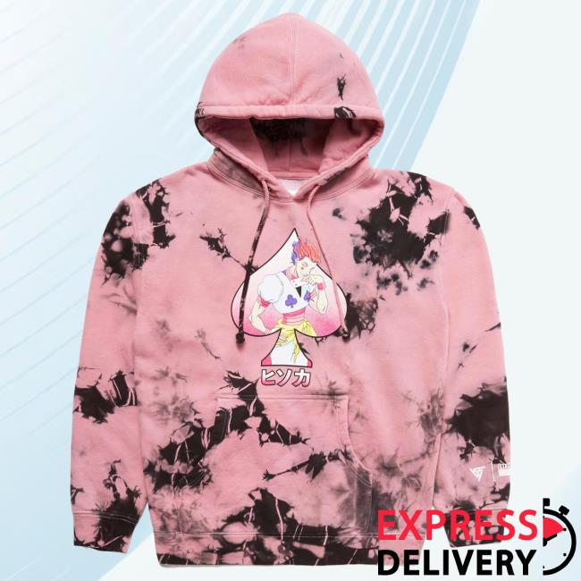 Official Hypland Clothing Merch Store Hypland Hxh Hisoka Spade Tie Dye Pull Over Hoodie (Tie Dye)