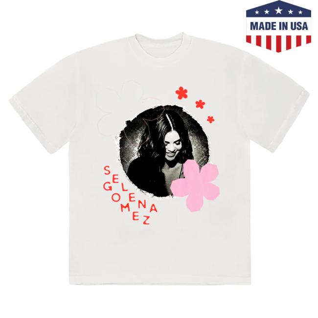 Official Interscope Records Selena Gomez Merch Store Selena Gomez Paper Flower Attractive Shirt Selena Gomez Apparel Clothing Shop