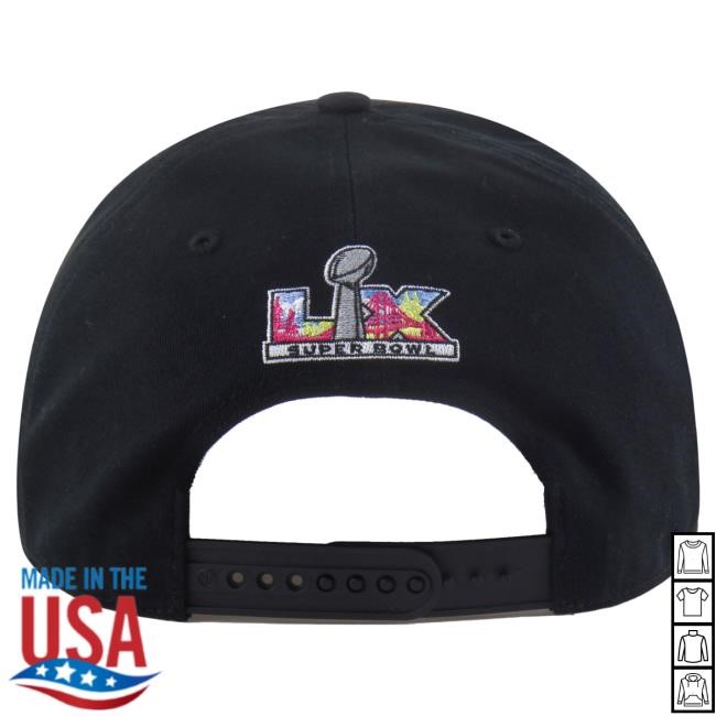 '47 Super Bowl LX Black Adjustable Hitch Hat NFL Football NFL