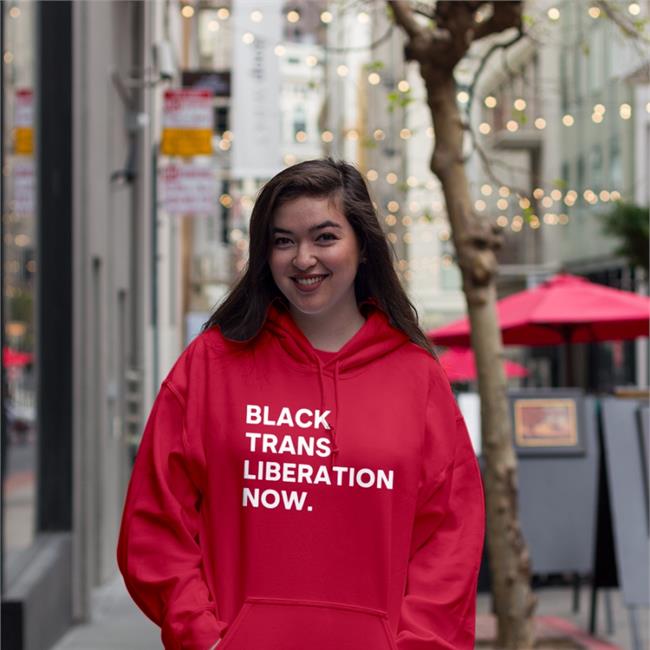Michael Aw77 Black Trans Liberty Now Hoodie