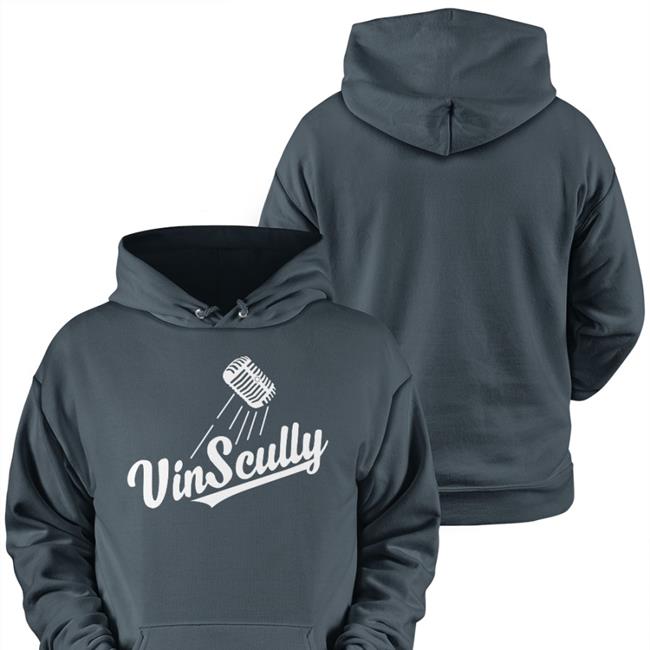 Vin Scully Microphone Tee Dodgers Etsy