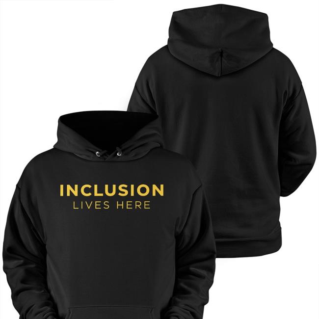 Inclusion Lives Here Hoodie Friends Cath Maureen Mccormick