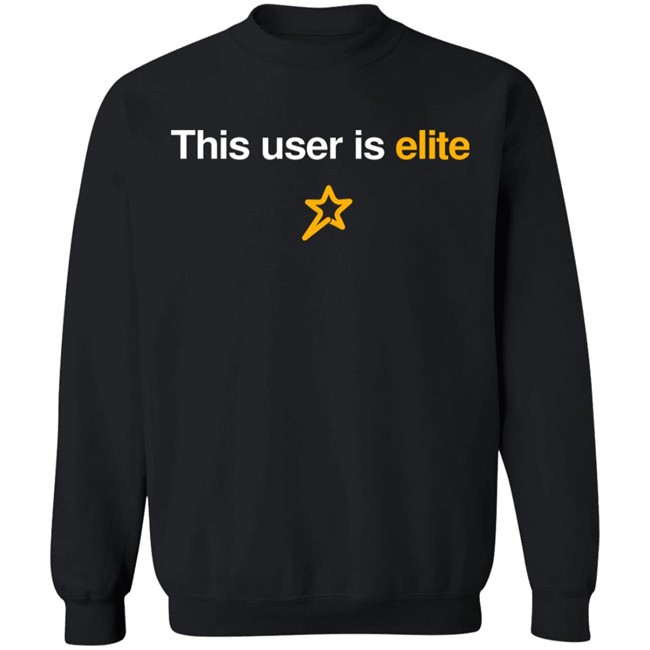 Elite Merch This User Is Elite Crewneck Sweatshirt