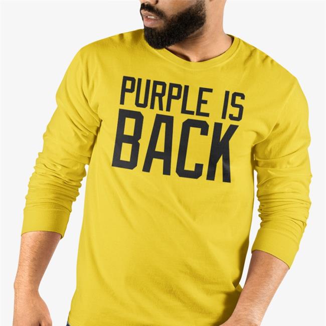 Purple Is Back T Shirt Yellow Purple Is Back T Shirt Dahlelama Store Merch