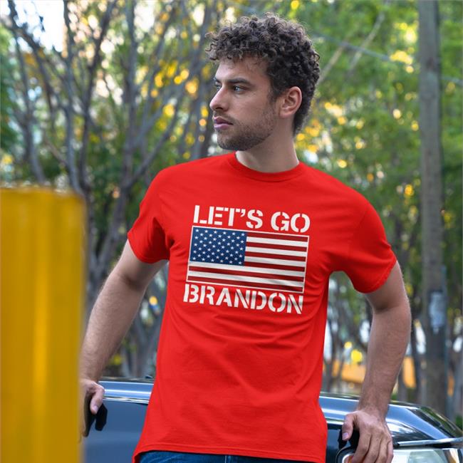 Halva001 Let's Go Brandon Flag American T-Shirt