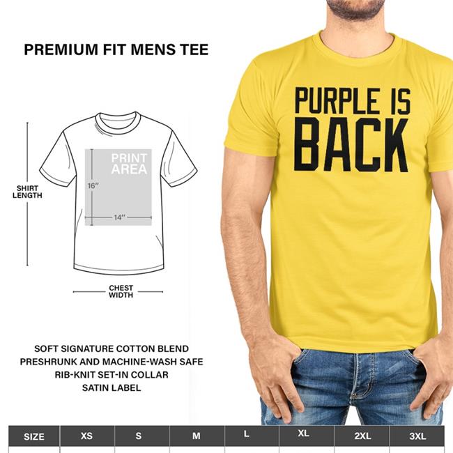 Purple Is Back T Shirt Yellow Purple Is Back Sweatshirt