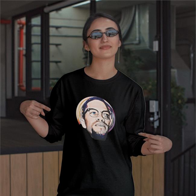 Malcolm X T Shirt Portrait Active Malcolm X T Shirt Black