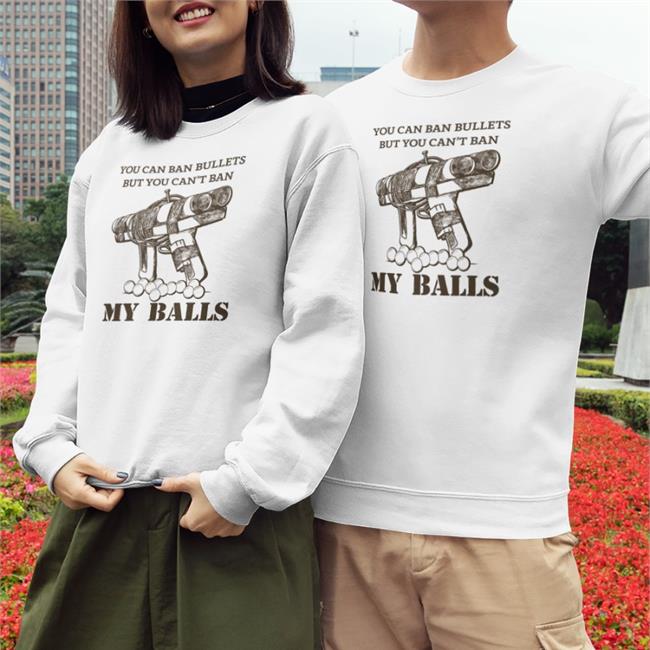 Bunker Branding Co Store You Can Ban Bullets But You Can’T Ban My Balls Japanese Pipe Gun T Shirt Brandon Herrera