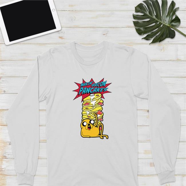 Jake Makin Bacon Pancakes T Shirt Adventure Time Hugh Jackman