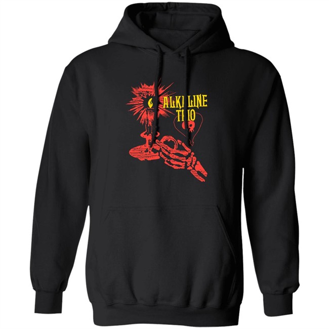 Alkaline Trio Merch Skele-Candle Tee Shirt Alkaline Trio Merch Skele-Candle Tee Shirt