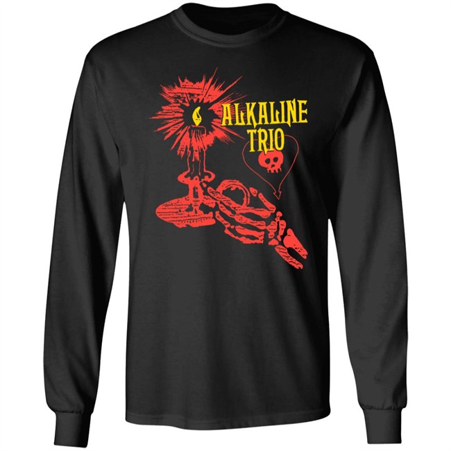 Alkaline Trio Merch Skele-Candle Tee Shirt Alkaline Trio Merch Skele-Candle Tee Shirt