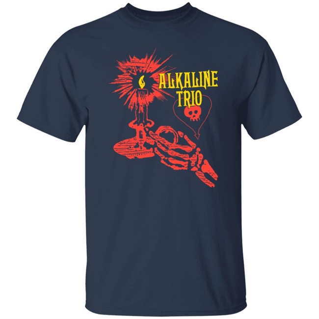 Alkaline Trio Merch Skele-Candle Tee Shirt Alkaline Trio Merch Skele-Candle Tee Shirt
