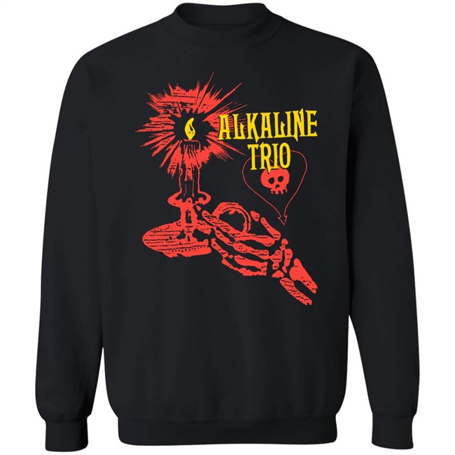 Alkaline Trio Merch Skele-Candle Tee Shirt Alkaline Trio Merch Skele-Candle Tee Shirt