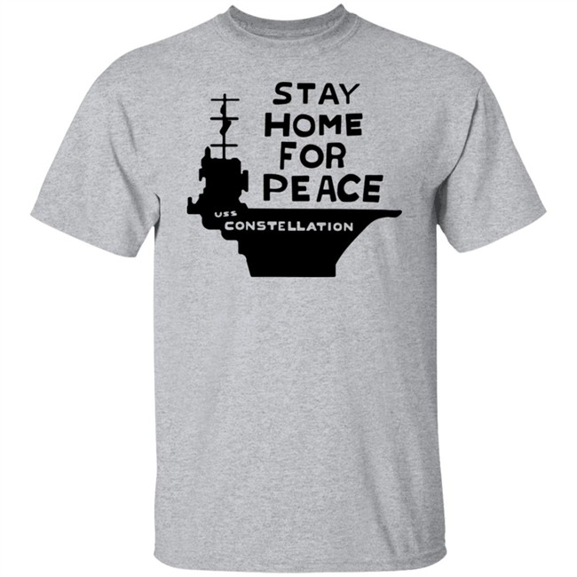 Joan Baez Stay Home For Peace Uss Constellation Shirt