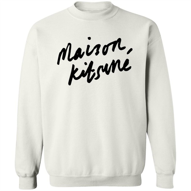Maison Kitsune Merch Handwriting Adjusted Sweatshirt Rfj Ootd