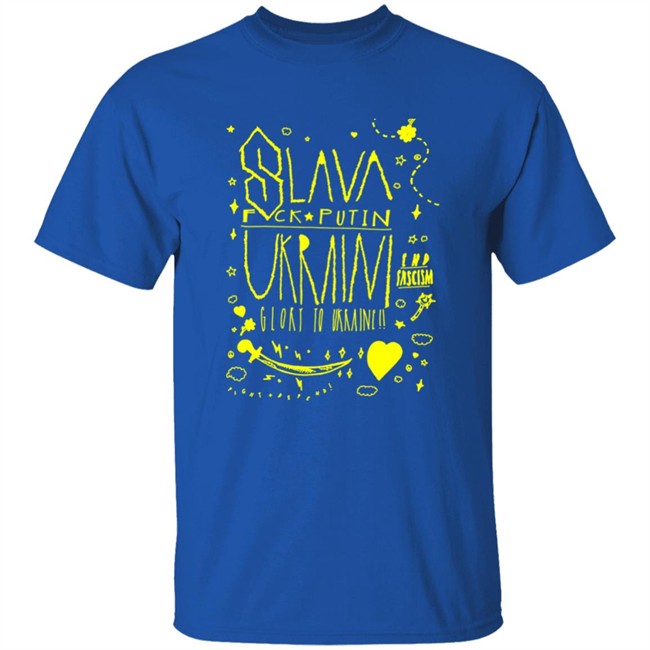 Bonfire Shop Slava Fuck Putin Ukraini Glory To Ukraine Shirt