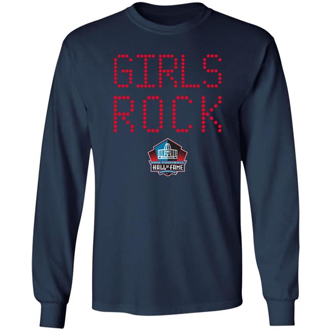 Pro Football Hof Store Merch Hall Of Fame Youth Girls Rock Long Sleeve Tee Shirt Nick Nemeroff