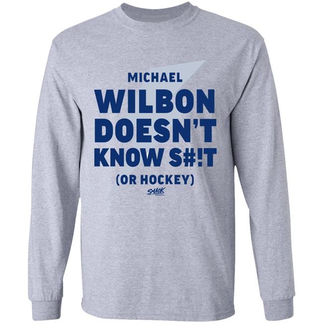 Smack Apparel Merch Wilbon Doesn't Know Shit Or Hockey Shirt Tampa Bay Hockey Smack Apparel Merch Wilbon Doesn't Know Shit Or Hockey Shirt Tampa Bay Hockey