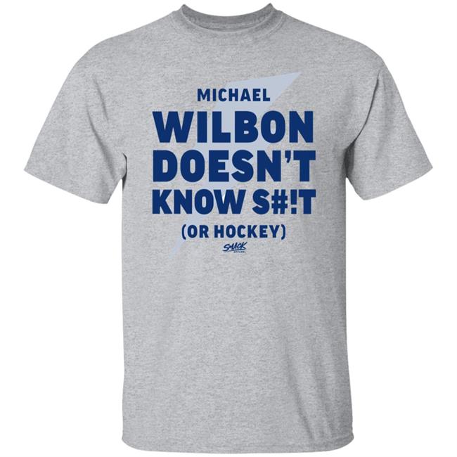 Smack Apparel Merch Wilbon Doesn't Know Shit Or Hockey Shirt Tampa Bay Hockey Smack Apparel Merch Wilbon Doesn't Know Shit Or Hockey Shirt Tampa Bay Hockey