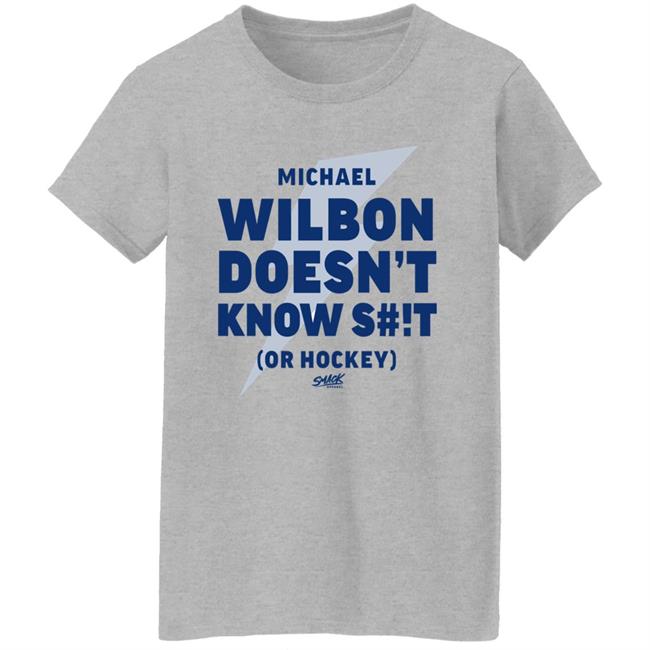 Smack Apparel Merch Wilbon Doesn't Know Shit Or Hockey Shirt Tampa Bay Hockey Smack Apparel Merch Wilbon Doesn't Know Shit Or Hockey Shirt Tampa Bay Hockey
