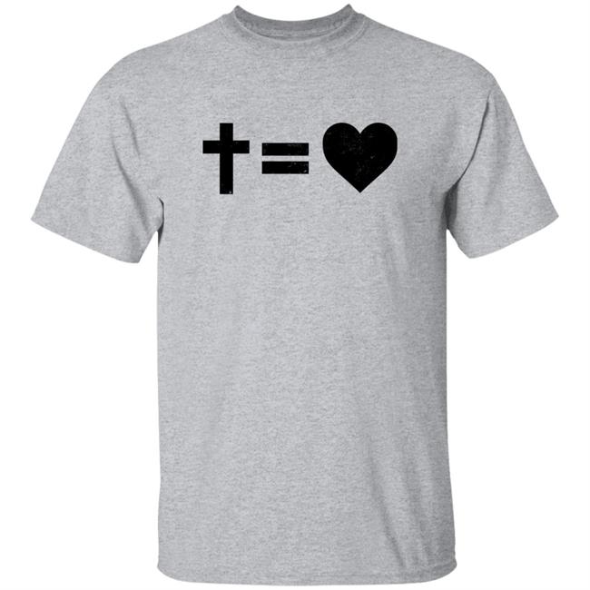 Alisson Becker Cross Equals Heart T Shirt Alisson Becker Cross Equals Heart T Shirt