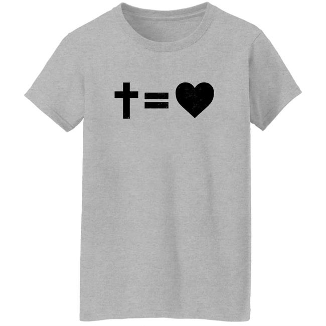 Alisson Becker Cross Equals Heart T Shirt Alisson Becker Cross Equals Heart T Shirt