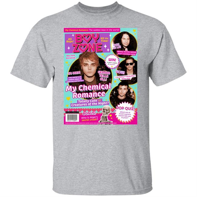 Mcr In The Pages Of Tiger Beat Boy Zone My Chemical Romance Shirt Kerin Cunningham Mcr In The Pages Of Tiger Beat Boy Zone My Chemical Romance Shirt Kerin Cunningham
