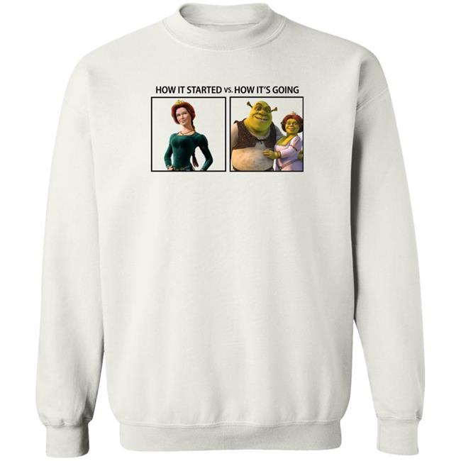 Fiona And Shrek How It Started Vs How It's Going Shirt