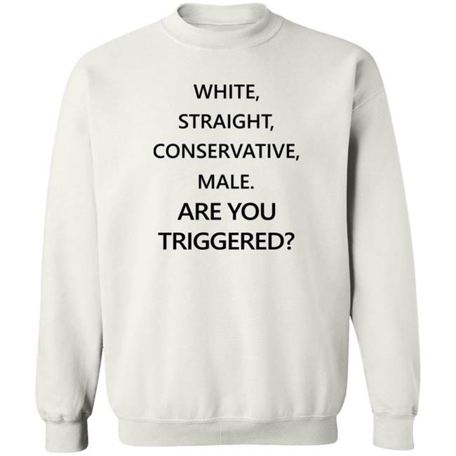 MONTERO LilNasX White Straight Conservative Male Are You Triggered Shirt