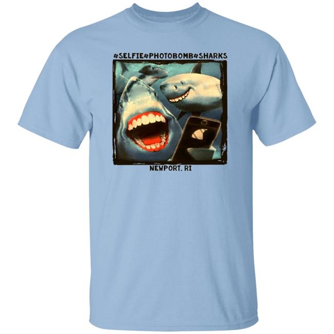 Myownnovember Selfie Photobomb Sharks Newport Shirt
