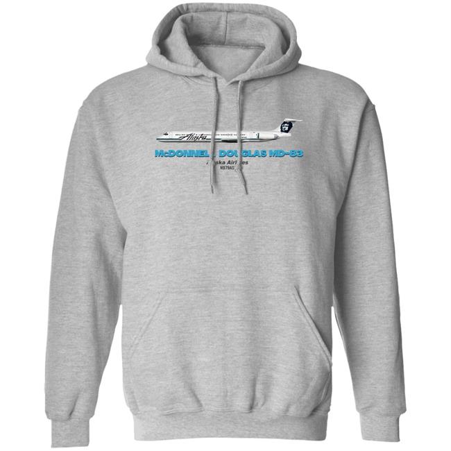 Mcdonnell Douglas Md-83 Alaska Airlines T Shirt Rob Delaney