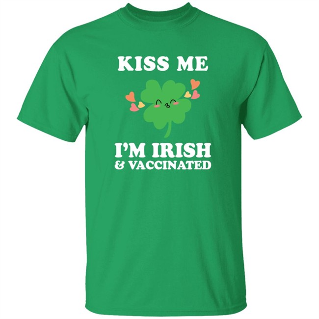 Nicola Coughlan T Shirt Kiss Me I'm Ireland and Vaccinated Shirt Nicola Coughlan T Shirt Kiss Me I'm Ireland and Vaccinated Shirt