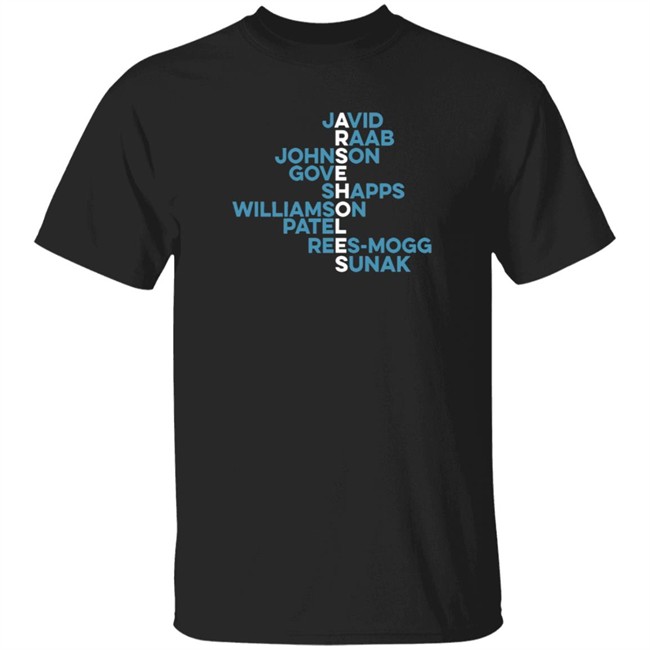Duc - Javid Raab Johnson Gove Shapps Williamson Patel Rees Mogg Sunak T Shirt EuropeanUnity1