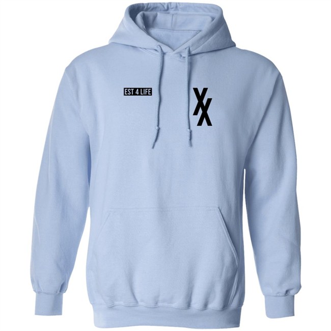 Danh - Mgk Tour Merch Custom Est 4 Life Pastel Blue Hoodie