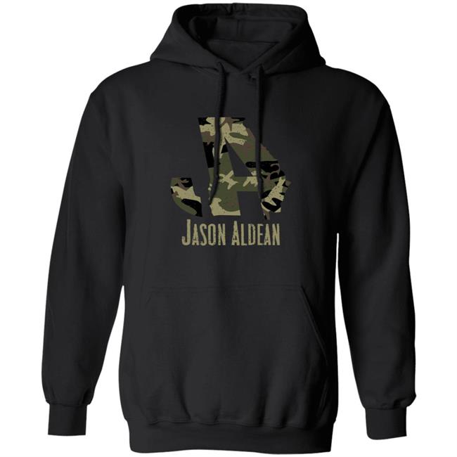 Jason Aldean Merch Camo Logo Hoodie