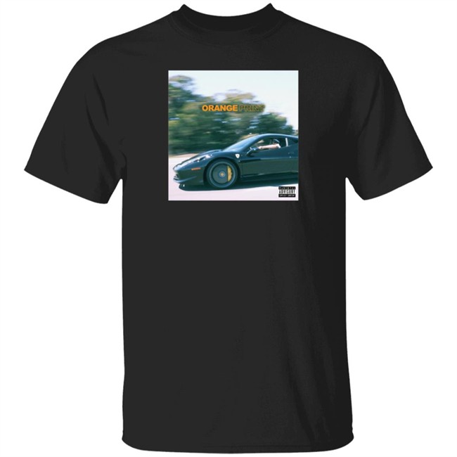 Larry June Merch Store Orange Print Album Shirt