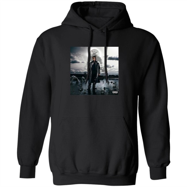 Juice Wrld 999 Club Merch Fighting Demons Album Cover Hoodie Black