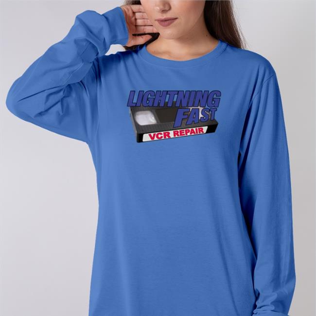 Lightning Fast Vcr Repair T Shirt Red Letter Media Merch