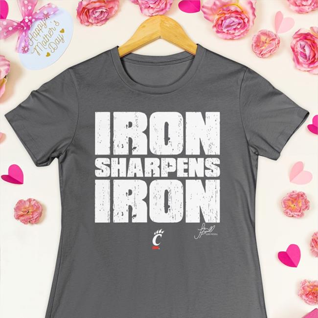 Luke Fickell Iron Sharpens Iron Tee Black Cincinnati Bearcats Joe Danneman